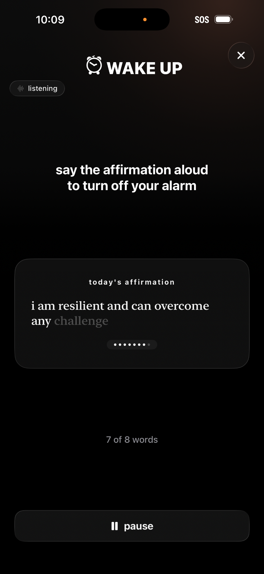 Affirmation challenge, say the phrase aloud